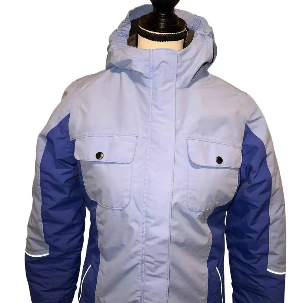 Lands' End Kids The Squall Insulated Winter Coat Grow Along Blue Size Large/14